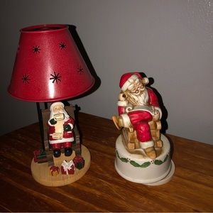 Vintage Yankee Candle Santa light & musical Santa